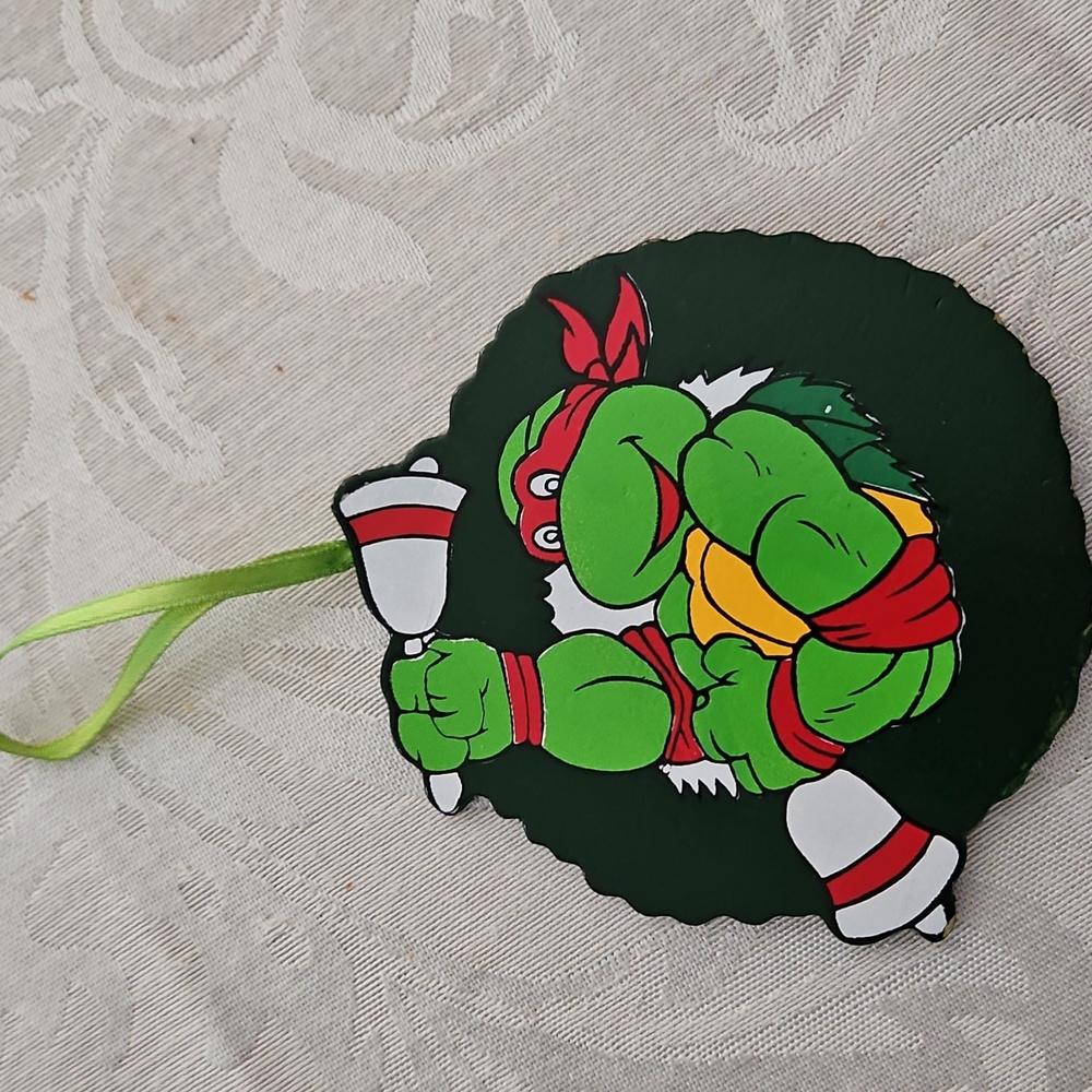Teenage mutant ninja turtles collectible Christmas ornament 1990 Vintage